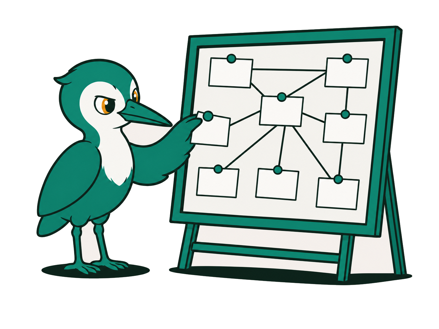 Wade the heron working an evidence board of the investigated ticket